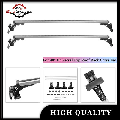 48quot; Universal Top Roof Rack Cross Bar Cargo Carrier Aluminum w 3 Kinds Clamp $54.95
