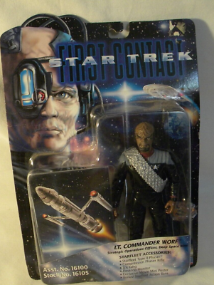 #ad Star Trek First Contact Lt Cmdr Worf 6” Action Figure #16105 c $10.00