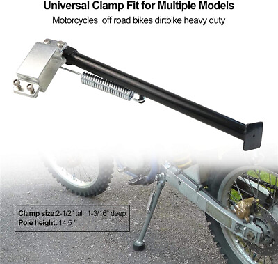 #ad 14quot; Clamp Frame On Side Kick Stand Kit For Dirt Bike BMW HONDA YAMAHA Dirtbike $56.22