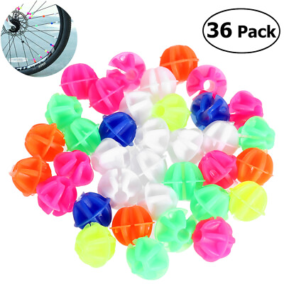 #ad 36pcs Bike Clip Beads Bicycle Wheels Spoke Decorations Girls Accessories $7.88