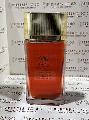 #ad Cartier Must Gold by Cartier 3.3 Oz Eau de Parfum Spray New $89.99