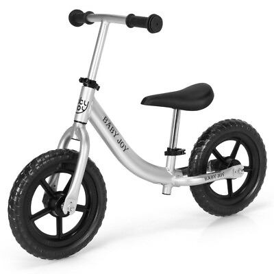 Costway Aluminum Balance Bike Kids Adjustable No Pedal Toddlers Riding Bicycle $51.49