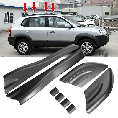 #ad For Hyundai Tucson 2004 2008 Car Roof Rack Cover Rail End Shell Replace Black $48.99