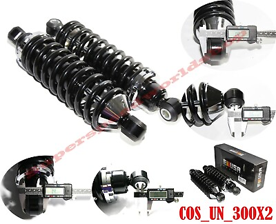 #ad Rear Street Rod Coil Over Shock SET w 300 Pound Black Coated Springs $229.00