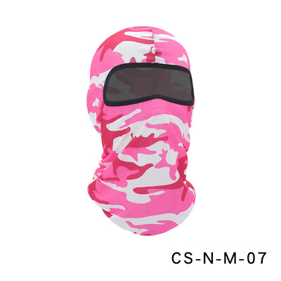 #ad #ad Ultra thin Balaclava Ski Motor Bike Face Mask Outdoor Sports Lycra Pink Cameo GBP 3.98