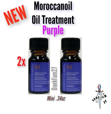 #ad 2 x Moroccanoil Oil Treatment Purple For BlondeLightened Gray Hair .34oz x2 . $15.99