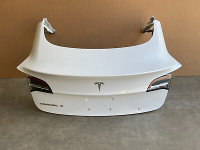 #ad 17 18 19 20 21 22 Tesla 3 Trunk Lid Hatch Tailgate Complete 1414 OEM $1143.99