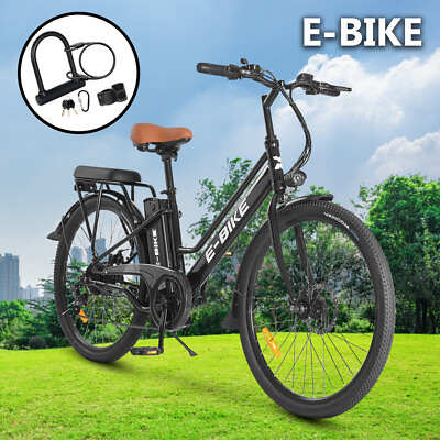 #ad 26quot; 500W Electric Bike City Bicycle for Adults Commuter 36V Ebike 40Mi 20MPh $493.99