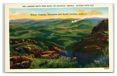 #ad Postcard Looking South from White Top Mountain VA W43 $1.99