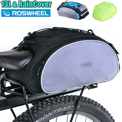 #ad Roswheel 13L MTB Road Bike Rack Trunk Bag Bicycle Cycling Rear Seat Pannier Pack $8.99