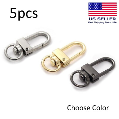 #ad 5pcs Keychain DIY Accessories Swivel Trigger Clip Connector Key Ring Bag Clasps $6.99
