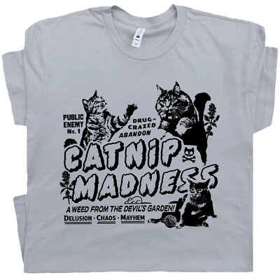 #ad Funny Cat Shirts for Women Men Catnip Madness Cute Cat Shirt Cool Kitten Graphic $19.99