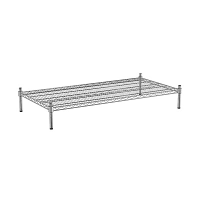 #ad Stationary Dunnage Storage Rack 24quot; x 48quot; x 8quot; Chrome Wire 1 Shelf Kit $99.99