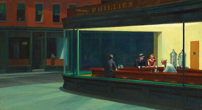 #ad #ad Nighthawks By Edward Hopper art painting print $16.99