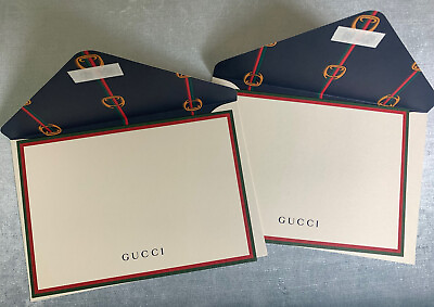 #ad Gucci Notecards With Envelopes Holiday Stationary Set Of 2 $15.00