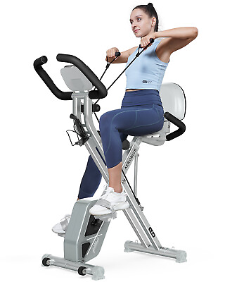 Folding Stationary Upright Indoor Cycling Exercise Bike Cardio Fitness Workout $139.99