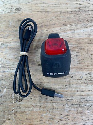 #ad Schwinn Rechargeable Bicycle Bike Red Tail Light 3 Mode Settings $7.95