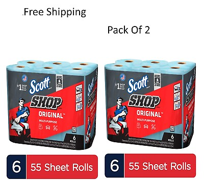 #ad Scott Professional Multi Purpose Shop Towels55 Sheets per Roll6Rolls PACK OF 2 $24.99