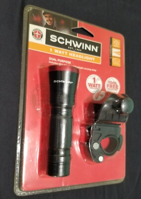 #ad Schwinn Bicycle Headlight Includes Bike Mount amp; Carrying Strap 1 Watt LED NEW $9.49