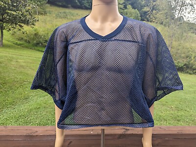 #ad #ad Vintage BIKE Football Jersey Royal Blue Mesh Crop Top Size XL New Old Stock $14.00