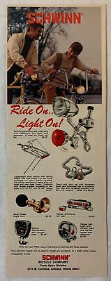#ad 1973 SCHWINN accessories ad RIDE ON LIGHT ON $7.28