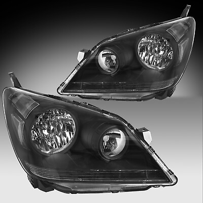 #ad #ad For 2005 2007 2008 2010 Honda Odyssey Black Housing Clear Headlights Assembly $149.99