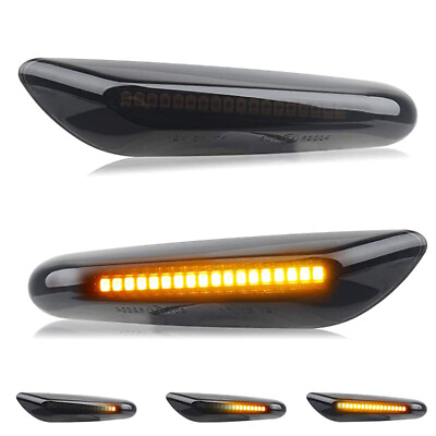 #ad Smoke LED Side Marker Light Kit Turn Signal Lamp For BMW E90 E91 E92 E93 E46 E60 $14.20