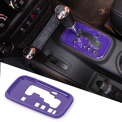 #ad Gear Shift Panel Cover Trim Decor For Jeep Wrangler JK 11 17 Purple Accessories $11.93