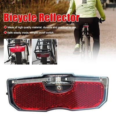 #ad Bike Cycling Bicycle Rear Reflector LED Tail Light Fit For Luggage Rack Acces $5.89