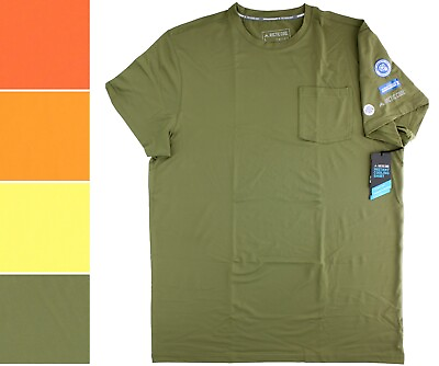 #ad Arctic Cool Men#x27;s T Shirt Short Sleeve Instant Cooling Workwear Pocket Tee $12.99