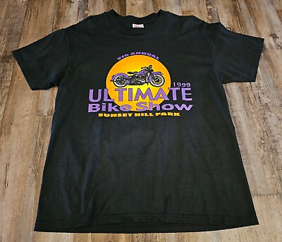 #ad #ad Ultimate Bike Show Sunset Hill Park 1999 T Shirt Medium Flaw $13.80