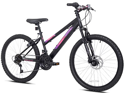 Outdoor Bike 4quot; Girl#x27;s Mountain Bike Black Pink Purple Women Flat Pedals Bicycle $83.99