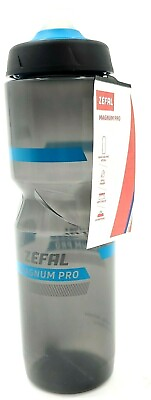 ZEFAL MAGNUM PRO Bicycle Water Bottle 33oz 975ml Black Grey Blue $18.83