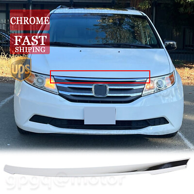 #ad #ad For Honda Odyssey Van 2011 13 Chrome Grille Grill Upper Molding Trim 75105TK8A01 $34.89