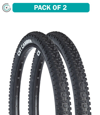 Pack of 2 CST Camber Tire 26 x 2.25 Clincher Wire Steel Black Mountain Bike $22.99