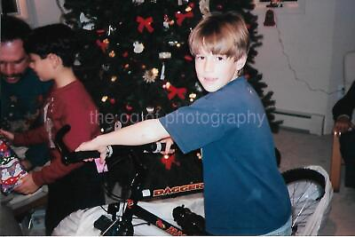 CHRISTMAS DAY Bike Boy FOUND PHOTOGRAPH Color ORIGINAL Snapshot VINTAGE 37 41 ZZ $12.28