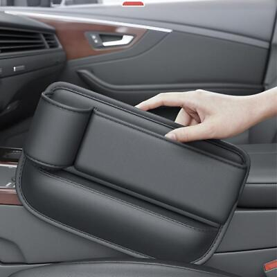 #ad Left Side Car Accessories Seat Gap Filler Phone Holder Storage Box Organizer Bag $17.26