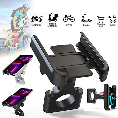 #ad 360° Aluminum Bike Motorcycle Stand Bicycle Cell Phone Holder Handlebar Mount US $10.95
