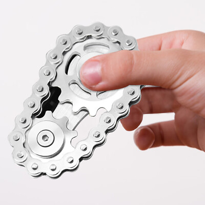 #ad Sprockets Chain Fidget Toys Bike Chain Fidget Spinner Gears for Anxiety Autism⚢ $20.69