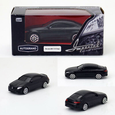 #ad 1 64 Scale AMG C63 S Diecast Model Car Boys Gifts Collection for Men Matte Black $9.50