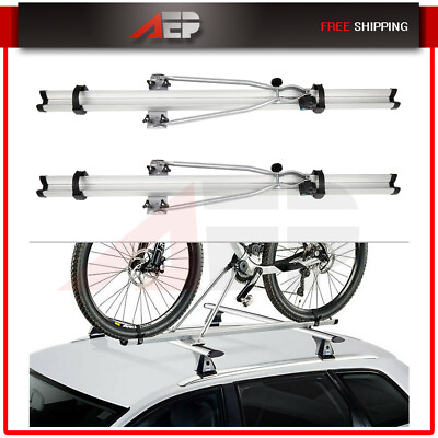 #ad #ad 52quot; Aluminum Lock Jaw Style Bike Carrier Bicycle Roof Rack Mount Set USA $97.92