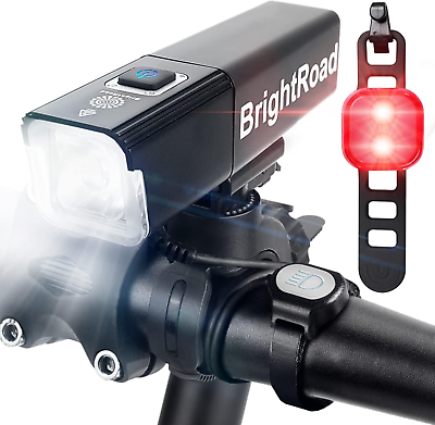 #ad 2023 New 8000 Lumens Bike Lights Front and Back Bike Headlight LED 7 Modes 85 $57.99