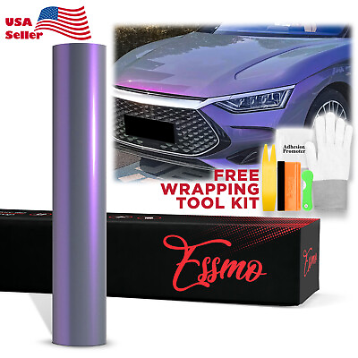 #ad ESSMO PET Space Candy Gloss Gray Purple Car Vehicle Vinyl Wrap Decal Sticker $52.00