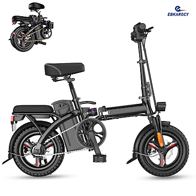 #ad EBKAROCY Folding Electric Bike 750 400W 48V 15Ah Fat Tire 30 33MPH Adult Ebike $489.99