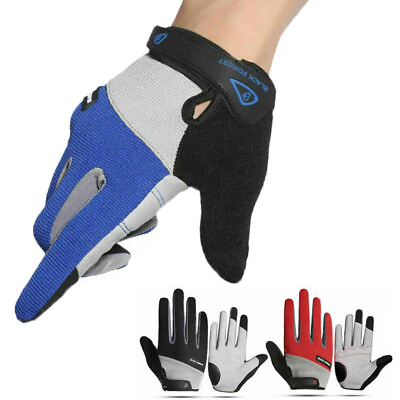 #ad #ad Men Women Full Finger Gloves Anti Slip Gel Pad Motorcycle MTB Road Bike Gloves $9.99
