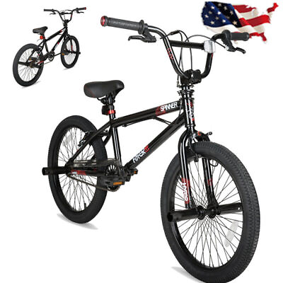 20 In Boys Spinner BMX Bike Kids Sports Bicycle Outdoor Sturdy Steel Frame Black $118.00