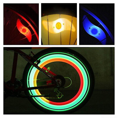#ad 6 Pack Bike Spoke Led Lights Bicycle Wheel Light 3 Colors Free Battery LED84RYB $9.99