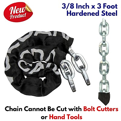 3ft Security Chain Cut Resistant Steel for Secure Motorcycle Trailer Bike ATV $108.34