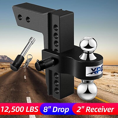 #ad XPE 2quot; Receiver Adjustable Drop Hitch 8quot; Drop Rise Truck Trailer Hitch 12500 LBS $119.99