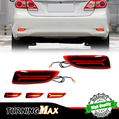 Red LED Rear Reflector Tail Signal Lights For 11 13 Toyota Corolla Lexus CT200h $22.99